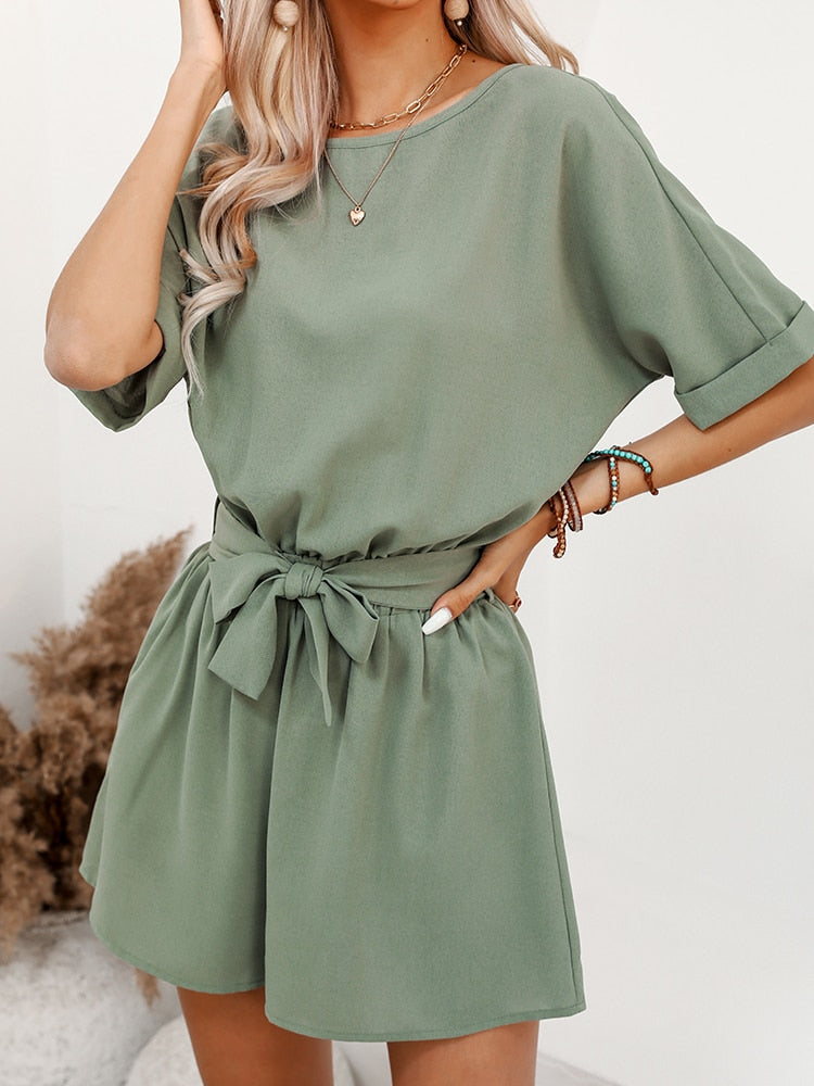 The High-end Belted Jumpsuit Outfit comes in a few different colors, sizes are from Small - to XL also great to add to your Classy, Elegant, Casual, High-end Outfit Collection.