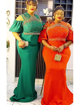 Plus Size African High-Fashion Maxi Long Dress