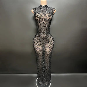 Glamorous Crystal Lace Sheath Dress – Elegant Formal Gown for Special Events