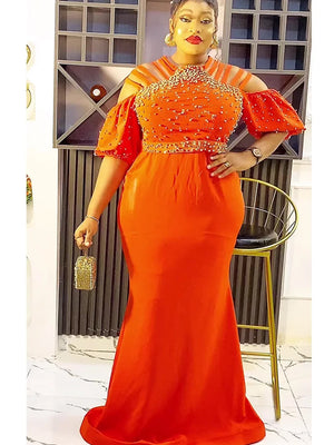 Plus Size African High-Fashion Maxi Long Dress