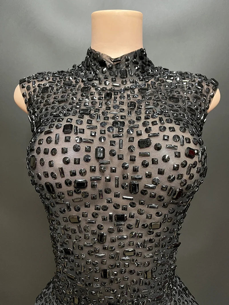 Glamorous Crystal Lace Sheath Dress – Elegant Formal Gown for Special Events