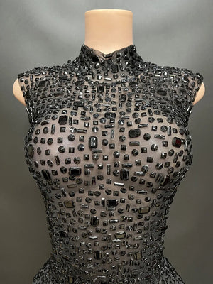 Glamorous Crystal Lace Sheath Dress – Elegant Formal Gown for Special Events