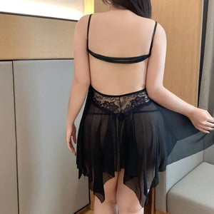 Plus Size Front Closure Charming See Through Backless Lingerie