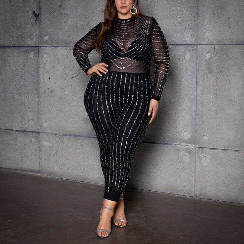 The Classy Plus Size Full Sleeve See Through Elegant Dress/Outfit comes in the Color Black, Sizes are from Small - to 5XL also great to add to your  Classy, Luxury, High-end, Sexy Dress/Outfit Collection.