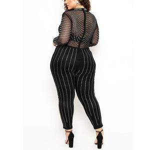 The Classy Plus Size Full Sleeve See Through Elegant Dress/Outfit comes in the Color Black, Sizes are from Small - to 5XL also great to add to your  Classy, Luxury, High-end, Sexy Dress/Outfit Collection.