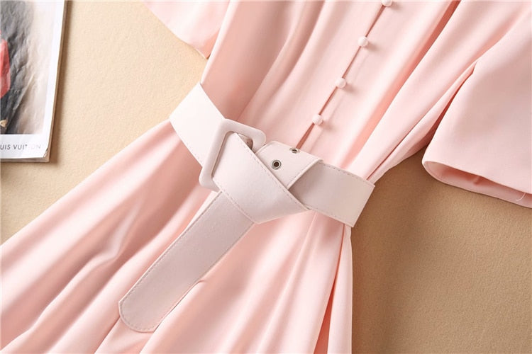 Elegant Gentlewoman Pink Dress