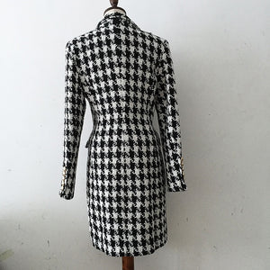 High-end Designer Double Breasted Button Long Wool Coat
