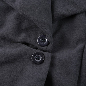 High-end Vintage Gothic Slim Wool Elegant Trench Coat