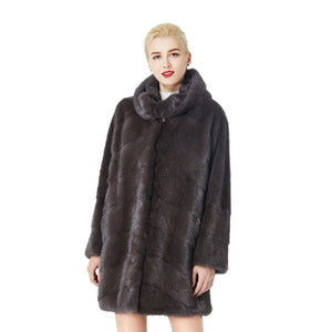 Luxury Comfortable Slim Fit Mink Fur Coat