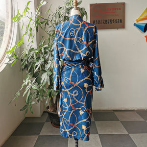 Elegant Plus Size Top + Midi Skirt Suit Set