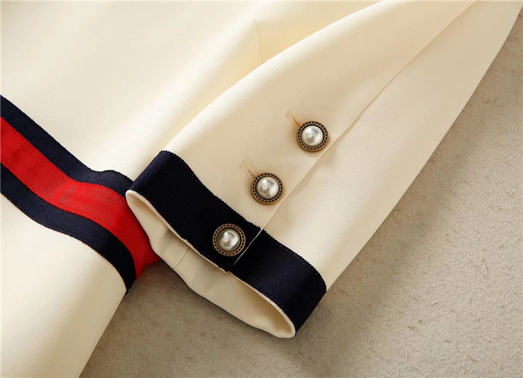 High-end Vintage Designer Buttons Short Sleeve Mini Dress