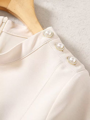 High-end Princess Short Sleeve Button Dress