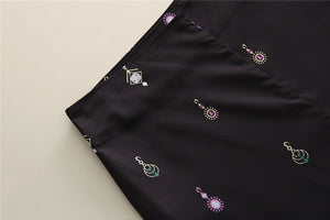 High-end 2 Piece Designer Button Up + Skirt Outfit Set