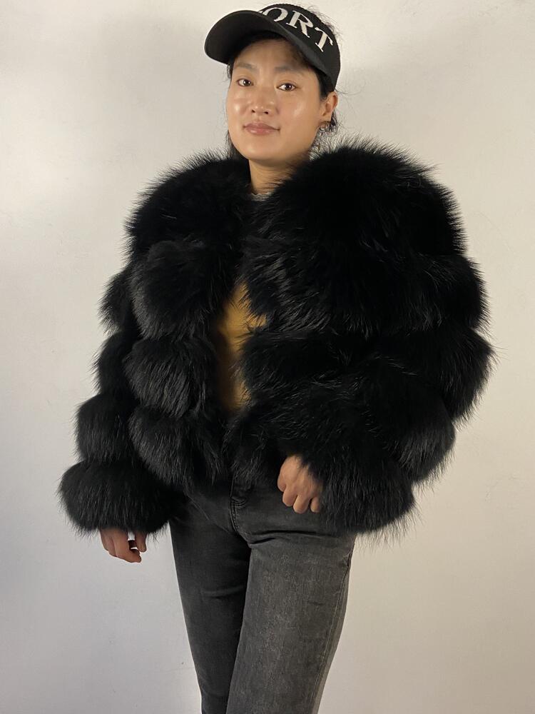 Luxury Warm Thick Natural Fur Coat