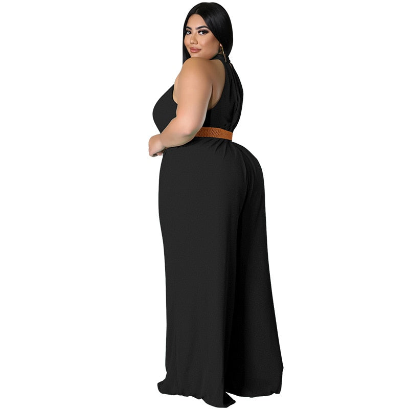 The Elegant Plus Size Straight Sleeveless Sexy Romper comes in a few different colors, and sizes are from XL - to 5XL also great to add to your Classy, Elegant, Relax Romper Collection.