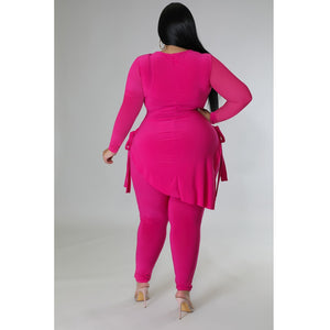 The Elegant Plus Size Long Sleeve Two Piece Outfit comes in a few different colors, and sizes are XL - to 4XL also great to add to your Elegant, Classy, High-Fashion plus size clothing collection.