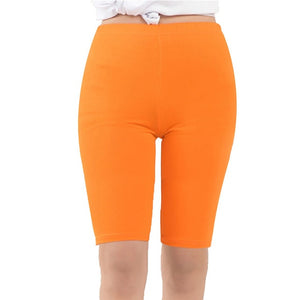 Short Elastic Basic Plus Size Leggings