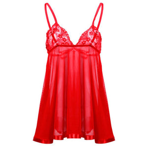 Plus Size Nightie Baby-doll Plus Size Erotic See Through Lingerie