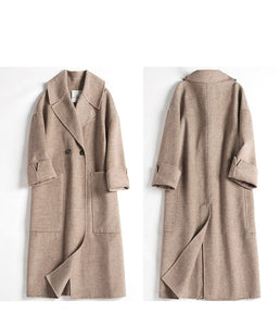 Euro Loose Collar Double-Sided Cashmere Coat