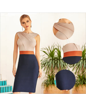 High-Fashion Sleeveless Knee Length Runway Dress - GORGEOUS 271, LLC 