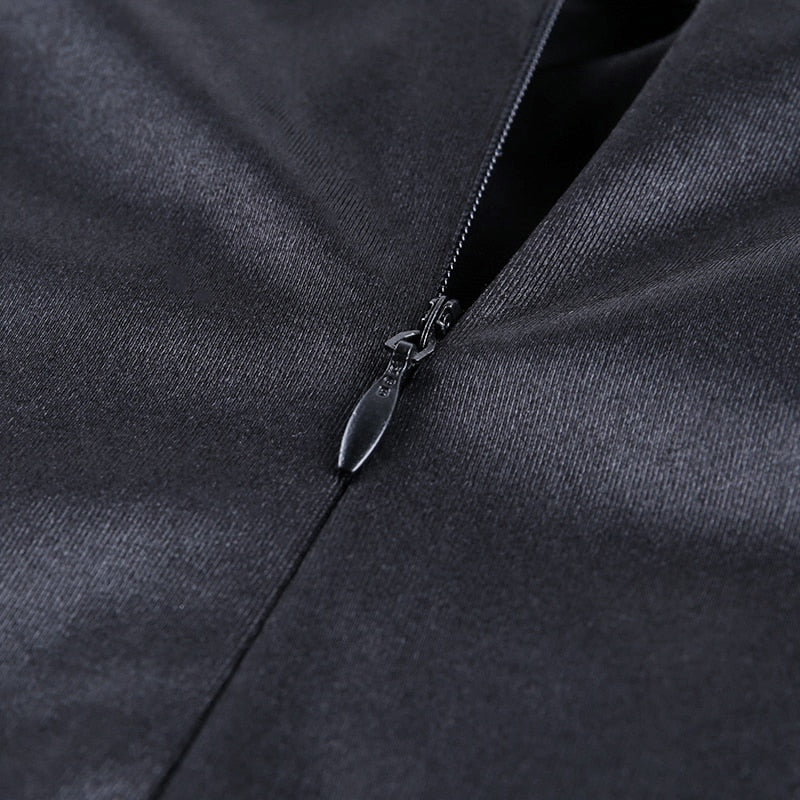Silk Elegant V-Neck Sleeveless Split Knee-Length Dress