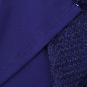 Elegant Sequin Plus Size Mesh Sleeve Round Neck Midi Dress - GORGEOUS 271, LLC 