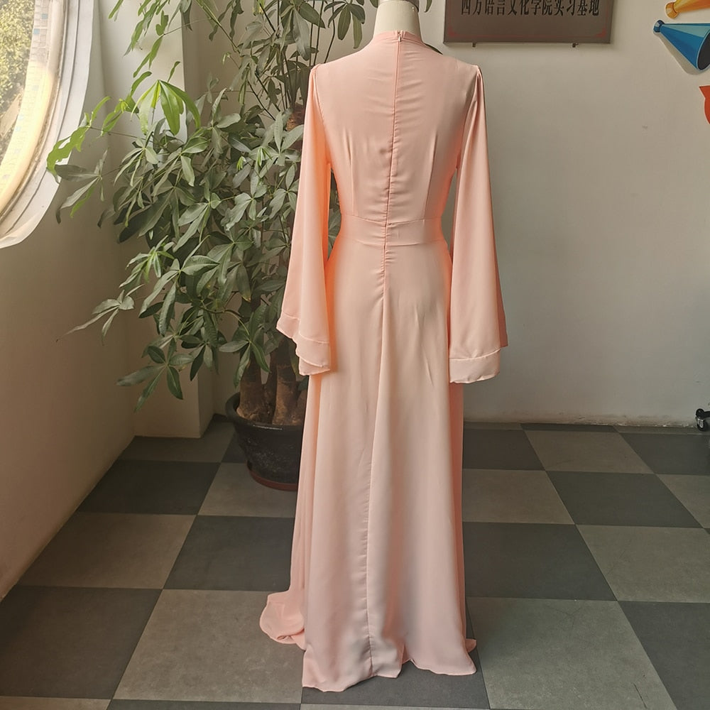 Elegant Purple Floor Length Side Split Dress - GORGEOUS 271, LLC 
