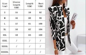 Elegant Long Sleeve Collar Blazer Ruffle Coat - GORGEOUS 271, LLC 