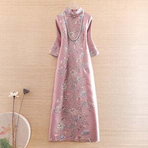 High-end Chinese Style Jacquard Vintage Royal Dress - GORGEOUS 271, LLC 