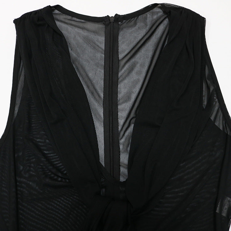 High-end Plus Size Sleeveless V Neck High Waist Jumpsuit - GORGEOUS 271, LLC 