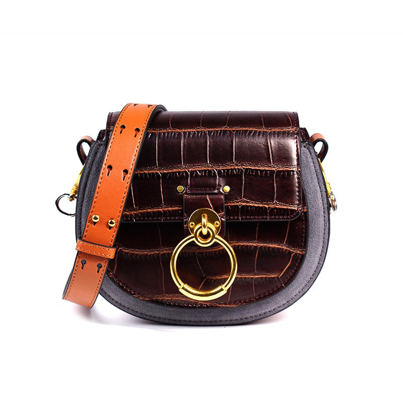 Retro Luxury Genuine Leather Shoulder Bag - GORGEOUS 271, LLC 